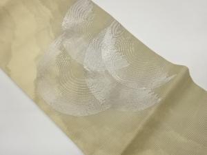 紗 金駒刺繍抽象模様名古屋帯